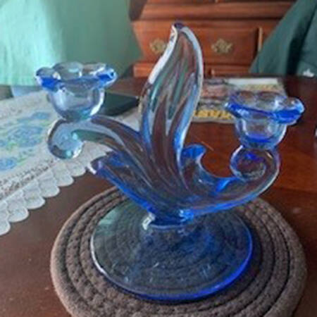 Canterbury Light Blue Double Light Candlestick