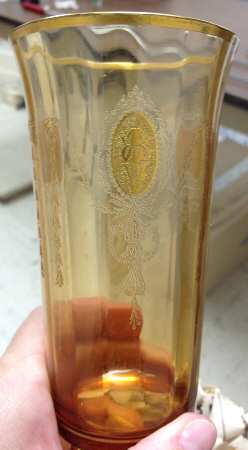 Charmain Amber Flat Tumbler