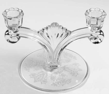 Cherokee Rose Double Light Candlestick
