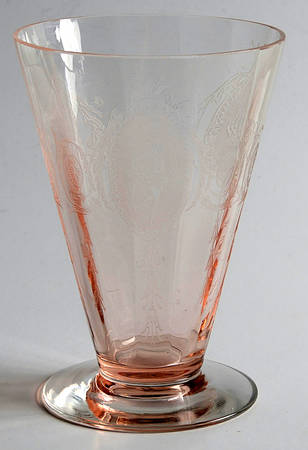 Classic Pink (Stem 15024, Pink Etched) 8 Oz Footed Tumbler