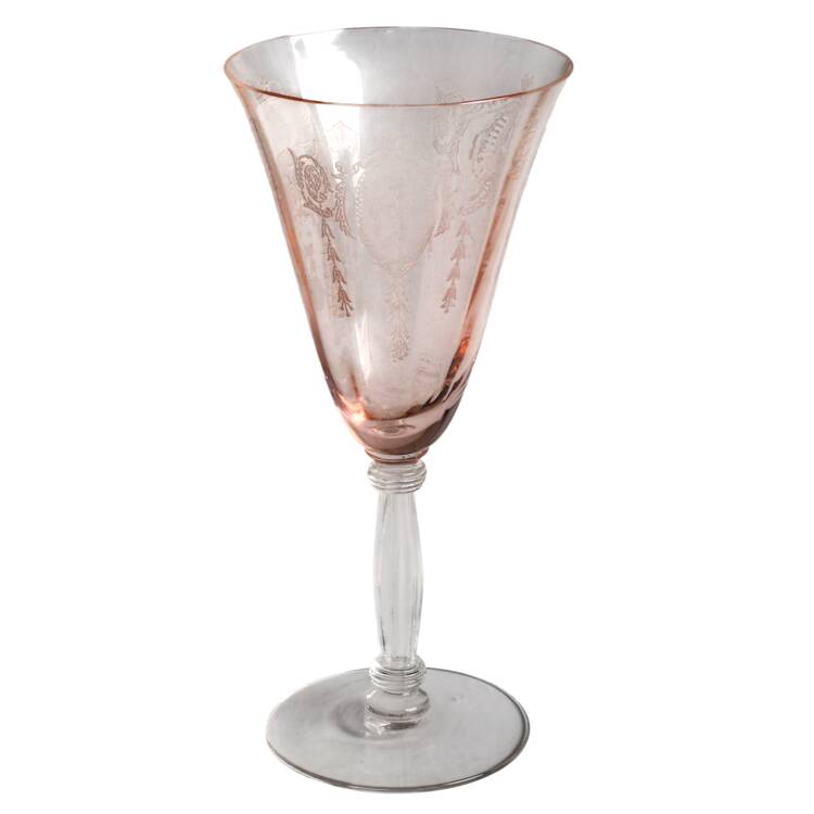 Classic Pink (Stem 15024, Pink Etched) Claret Wine