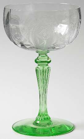 Classic Green (Stem 15016 Green) Champagne/Tall Sherbet