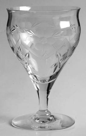 Cut 313 Clear Low Water Goblet by Tiffin-Franciscan