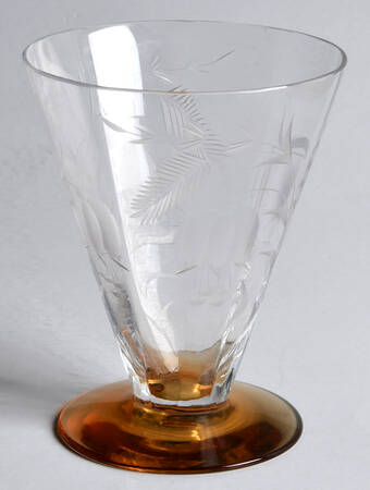 Cut 405 Amber and Clear Juice Glass