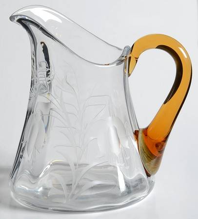 Cut 405 Amber and Clear Creamer