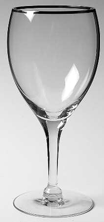 Dawn Clear (Stem 17690, Platinum Trim) Wine Glass