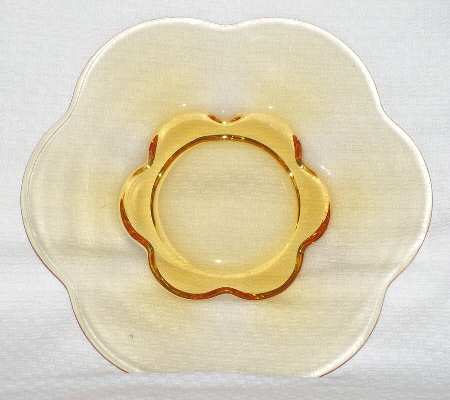Desert Red (Amber, Heavy Crystal) Luncheon Plate
