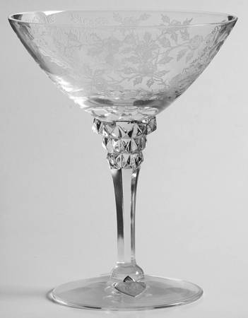 Dimity (Etched) Champagne/Tall Sherbet
