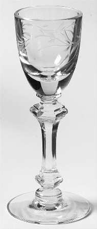 Elizabeth (Older, Gray Cut) Cordial Glass