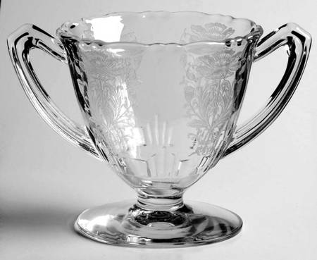 Flanders Clear (Stem 15024-024) Footed Open Sugar