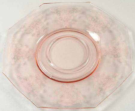 Flanders Pink (Stem 024-15024) Cheese & Cracker Plate No Stand