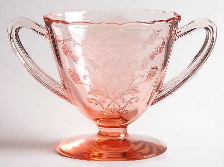 Flanders Pink (Stem 024-15024) Footed Open Sugar