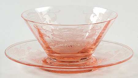 Flanders Pink (Stem 024-15024) Finger Bowl & Underplate