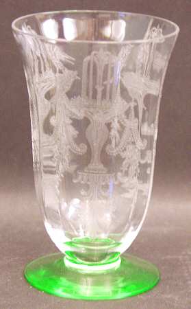 Fontaine Green Clear 9 Oz Footed Tumbler