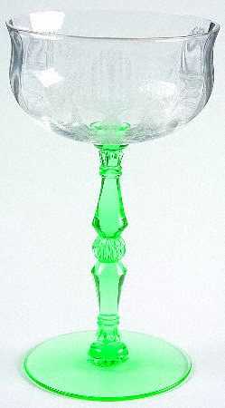 Fontaine Green Clear Champagne/Tall Sherbet