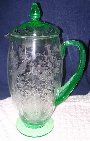 Fontaine Green Clear Pitcher & Lid