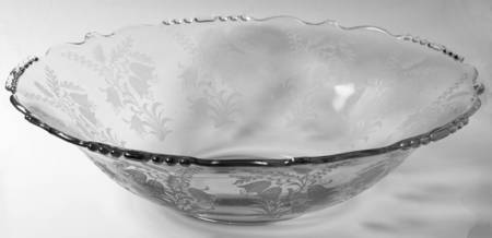 Fuchsia (Etched) 12" Round Flared Bowl