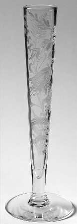 Fuchsia (Etched) 10" Bud Vase