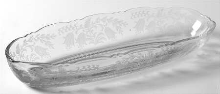Fuchsia (Etched) 10" Oval Relish