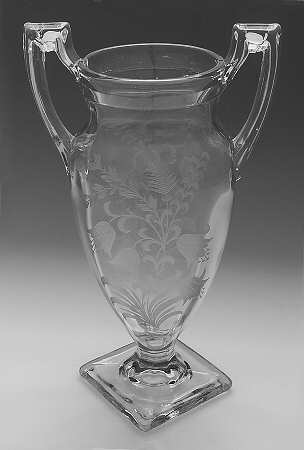 Fuchsia (Etched) 11" Flower Vase