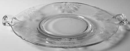 Fuchsia (Etched) Handled Cake Plate