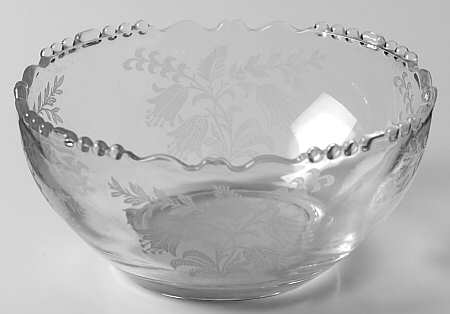 Fuchsia (Etched) Mayonnaise Bowl, Bowl Only