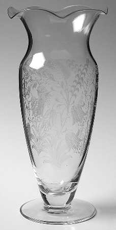 Fuchsia (Etched) 8" Flower Vase