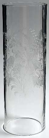 Fuchsia (Etched) Hurricane Lamp, Globe Only