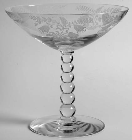 Fuchsia (Etched) Round Compote (Height X Width)