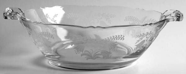 Fuchsia (Etched) 10" Handled Bowl