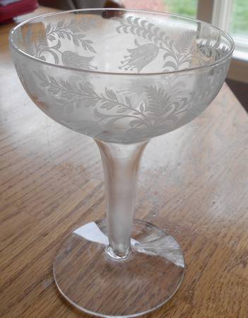 Fuchsia (Etched) Tall Hollow Stem Champagne