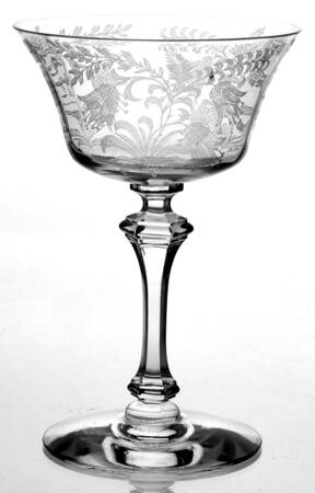 Fuchsia (Etched) Champagne/Tall Sherbet