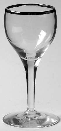 Heirloom (Platinum Trim) Cordial Glass