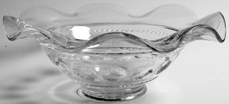 King's Crown-Clear Crimped Bowl