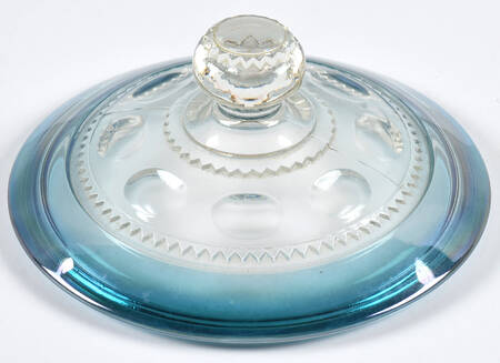 King's Crown-Blue Flashed (Top Only) Lid for 7" Compote