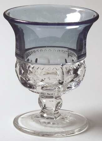 King's Crown-Blue Flashed (Top Only) Oyster or Fruit Cocktail