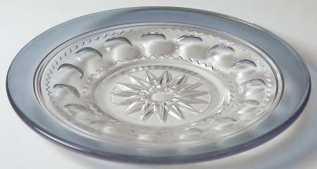 King's Crown-Blue Flashed (Top Only) 7" Salad Plate