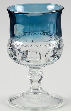 King's Crown-Blue Flashed (Top Only) Claret Wine