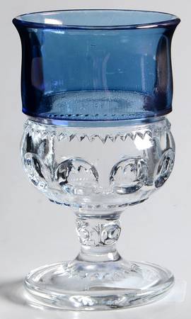 King's Crown-Blue Flashed (Top Only) Claret Wine