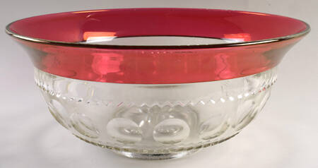 King's Crown-Ruby Flashed (Top Only) Punch Bowl
