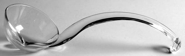 King's Crown-Ruby Flashed (Top Only) Punch Ladle