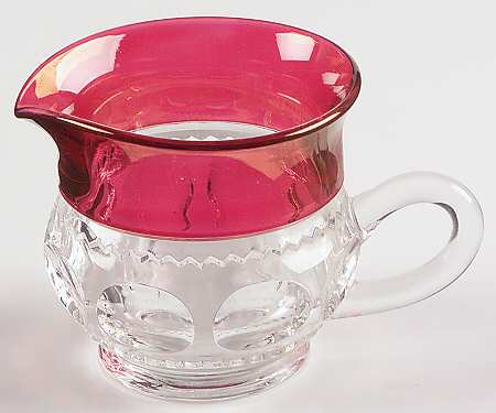 King's Crown-Ruby Flashed (Top Only) Creamer