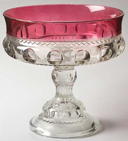 King's Crown-Ruby Flashed (Top Only) Compote