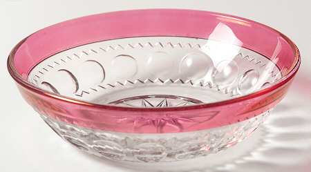 King's Crown-Ruby Flashed (Top Only) Small Dessert Bowl