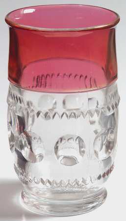 King's Crown-Ruby Flashed (Top Only) Flat Tumbler