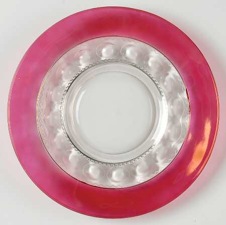 King's Crown-Ruby Flashed (Top Only) Luncheon Plate