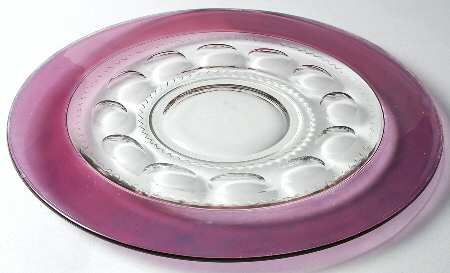 King's Crown-Ruby Flashed (Top Only) 12" Sandwich Plate