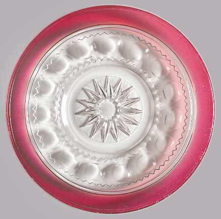 King's Crown-Ruby Flashed (Top Only) 7" Salad Plate