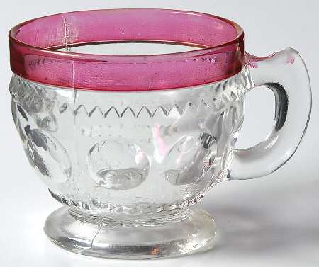King's Crown-Ruby Flashed (Top Only) Punch Cup