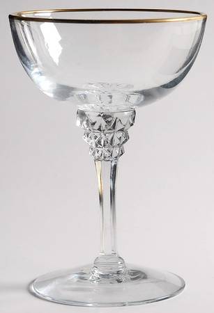 Majesty (Stem #17507, Gold Trim) Champagne/Tall Sherbet